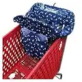 NLBN Shopping Cart Cover for Baby Blue Stars Shopping Cart Cover for Twin Baby Or One | Fit Grocery Trolley | Machine Washable for Infants