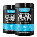 Colágeno Hidrolizado (en polvo) (Paquete de 2)| Collagen Complete un Suplemento de Colágeno | 10.000mg de Colágeno Hidrolizado Tipos 1, 2 y 3, Ácido Hialurónico y Más.