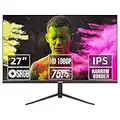 Thinlerain 27 Inch Monitor Full HD 1920x1080p IPS LED Screen Gaming Monitor for PC Computer(HDMI, VGA, 75hz, FreeSync, 5ms), Black