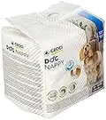 Croci Dog Nappy - Fascia Assorbente per cani maschi, taglia M - Ø 40-50 cm, Mutanda pannolino igienico pipi cane, Antiodore, Usa e getta, Chiusura adesiva regolabile, 12 pz