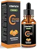 Vitamin C Serum Face, with Hyaluronic Acid, Vitamin E, Compath 20% Vitamin C Natural&Organic Serum, Restore&Boost Collagen, Anti Wrinkle, Firming, Dark Circle, Fine Line&Sun Damage Corrector (30ml)