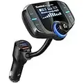 (Upgraded Version) Bluetooth FM Transmitter, Sumind Wireless Radio Adapter Hands-Free Car Kit with 1.7 Inch Display, QC3.0 and Smart 2.4A Dual USB Ports, AUX Input/Output, TF Card Mp3 Player