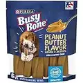 Purina Busy Bone Made in USA Facilities, Long Lasting Small/Medium Breed Adult Dog Chews, Peanut Butter Flavor - 6 ct. Pouch