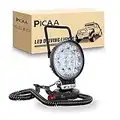 PICAA 1 pezzi 42W 4 Pollici Faro da lavoro a LED da con magnete base magnetica accendisigari faretti portatili a LED rotondi da per Auto Barca FUORI STRADA 4X4 SUV ATV UTV Camion 12V 24V