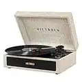 Victrola Parker Bluetooth Suitcase Record Player with 3-Speed Turntable, Light Beige (VSC-580BT-LBB)