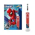 Oral-B Braun Brosse à Dents Electrique pour Enfants à Partir de 3 Ans avec Poignée Marvel Spider-Man