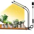 FRGROW Lámpara de Plantas, Luz de Crecimiento de Espectro Completo, 3 Modos de Iluminación 3000k/5000k/660nm Lámpara LED Cultivo Interior 10 Niveles de Atenuación Con Función Temporizador 360°Ajuste