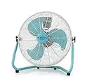 Orbegozo PW 1546 - Ventilador industrial Power Fan, 3 velocidades, aspas metálicas, asa de transporte, 130 W, azul y blanco