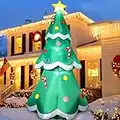 7 FT Tall Christmas Inflatables Tree Decorations Outdoor, Blow up Christmas Tree Yard Decor with LED Lights Star Treetop & Colorful Candy for Xmas Holiday Party Indoor Garden Patio Lawn Décor