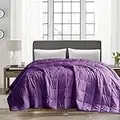 Joyching Weighted Heavy Comforter Queen Size 18.5lb Purple 86x86 inches, Weighted Blankets for Adults All Season