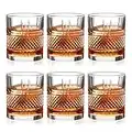 Whisky Gläser, Altmodisches Whiskey Gläser 6er-Set Whiskyglas, Whiskygeschenke für Männer Scotch Lovers, Stilglaswaren für Bourbon, Rumgläser, Bar Whiskyglasbecher Geschenke Für Männer