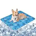 Vamcheer Alfombra Refrescante para Perro - Alfombra de enfriamiento para Mascotas, Cool Pet Mat,Cama Gat Frio Animales Colchon Mascotas para Verano,Mediano/Grande/XL Azul Claro 50x60