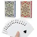 Neasyth Waterproof Plastic Playing Cards,2 Decks of Cards for Magic Props, Pool Beach Water Card Games (Standard Index-C)