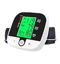 PEAKME Blood Pressure Monitor Upper Arm Machine Quick & Easy at-Home Automatic Digital, AVG BP Curve with Largest LED Backlit Display, Adjustable Cuff Kit, Foldable Bracket Design, Black