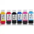 Bulk – Paquete de 2 recambios de tinta para Epson Impresora de 6 colores 600 ml 6 x 100ml para recarga tinta Ciss CEI