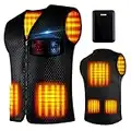 Heated Vest for Men Women - with 10000mAH Battery Winter Heated Jackets, Double Control for Hunting, Fishing Motorcycle Size L