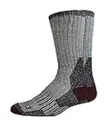 Dickies Men's Heavy Weight Wool Blend Thermal Crew Socks Multipack, Black (2 Pairs), Large