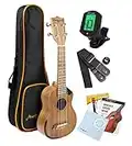 Martin Smith Premium Soprano Ukulele with Tuner, Padded Bag & Spare Aquila Strings