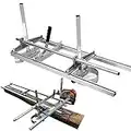 SurmountWay Portable Chainsaw Mill Planking Milling from 14" to 36" Guide Bar Wood Lumber Cutting Sawmill Aluminum Steel Chainsaw Mills for Builders and Woodworkers (14''-36'')