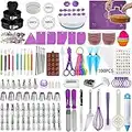 Cake Decorating Supplies Kit Set of 542, Baking Pastry Tools with 3 Packs Springform Cake Pans, Non-Stick Pastry Mat, Turntable Stand,Cake Leveler, Russian and Ball Icing Tips with Pattern Chart