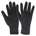 ALPIDEX sous Gants Légers Running Doublure Fine Chaudes Hiver Intérieur Thermique Seconde Peau Deux Respirant Taille:M, Couleur:Black