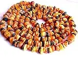 AMBERMILANA Natural RAW Unpolished Baltic Amber Necklace/Healing Amber Necklace / 47 inches (120cm) / Anti-inflammatory - Natural Pain Relief Back Pain, Arthritis, Sinus Pressure