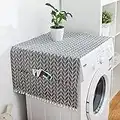 2PCS Anti-Slip Washer And Dryer Top Covers, Fridge Dust Cover, Washing Machine Top Cover Front Load, With 6 Storage Bags