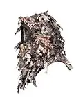 North Mountain Gear Ghillie Camouflage Face Mask - Hunting Accessories - Hunting Hat - Turkey Hunting - Hunting Mask - Camo Face Mask - 3D Leafy Balaclava Airsoft Paintball (Woodland Brown)