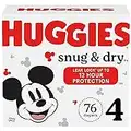 Huggies Snug & Dry Baby Diapers, Size 4 (22-37 lbs), 76 Ct