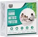 Utopia Bedding Bamboo Waterproof Mattress Protector Twin, Mattress Cover, Breathable, Fitted Style with Stretchable Pockets