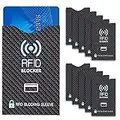 CMOISO Funda Tarjeta Credito, Protectoras de RFID NFC, 10 PCS Unisex Tarjeta de Crédito y Tarjeta de IdentificaciÓN Protector Impermeable y Antirrobo