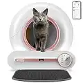 Cat Litter Box Self Cleaning, Large Capacity Automatic Cat Litter Box, APP Control Smart Motion Sensor Kitty Litter Box for Multiple Cats with Cat Litter Mat