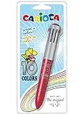 Carioca B44400110 - Blister con 1 maxi penna, 10 colori, 10 diversi