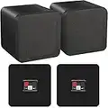 Loops Pair of 4” ABS Bookshelf Speakers - 80W 8Ohm - Black HiFi Surround Sound Home Cinema