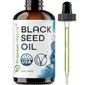 Black Seed Oil - Cold Pressed Virgin Unrefined Nigella Sativa Oil Kalonji Oil, Black Cumin Seed Oil 4 oz