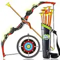 OKKIDY Bow and Arrow for Kids Toys, Archery Set Toy Includes Bow Toy, 10 Suction Cups Arrows Toy, Quiver Toy, Play Indoor and Outdoor for Age 3 4 5 6 7 8-12 Years Old Boys Girls