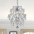 Bestier Modern Pendant Chandelier Crystal Raindrop Lighting Ceiling Light Fixture Lamp for Dining Room Bathroom Bedroom Livingroom entryway 1 E26 Bulbs Required D13 in x H16 in