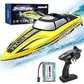 ALPHAREV RC Boat R208 20+ MPH Fast Remote Control Boat for Pools and Lakes for Adults and Kids,2.4GHz RC Boat with Rechargeable Battery