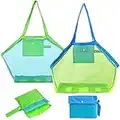 Bolsa para Juguetes Playa -Miotlsy Bolsa Plegable de Malla de Playa Juguetes de Bolsa de Almacenamiento para al Aire Libre Natación Piscina Viajes Toallas Playa Shell Bolsa de Almacenamiento