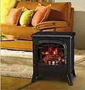 Lincsfire New 1850W Portable Electric Stove Fire Place Fireplace Heater Freestanding | Log Burning Flame Effect | 2 Heat Settings