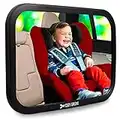 COZY GREENS Espejo Coche Bebé - Espejo Retrovisor Asiento Trasero 360º - Irrompible - Vista Completa del Bebé - Seguridad para Recién Nacidos, Probado en Colisiones