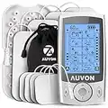 AUVON Dual Channel TENS Machine with 20 Modes, TENS Unit Muscle Stimulator with 2" and 2"x4" TENS Unit Electrode Pads for Back Pain, General Pain Relief, Neck Pain, Muscle Pain