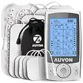 AUVON Dual Channel TENS Machine for Pain Relief, TENS Unit Muscle Stimulator with 20 Modes, 2" and 2"x4" TENS Pads Replacement