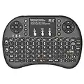 Rii, Mini i8+, Wireless-Mini-Tastatur mit Mouse-Touchpad und Hintergrundbeleuchtung für Smart TV, Mini PC, HTPC, Konsole, Computer (italienisches Layout) i8+ Wireless (NERO)