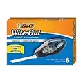 BIC Wite-Out Brand EZ Correct Grip Correction Tape, White, 6-Count