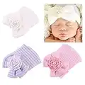 COUXILY Baby Hat 3 Unids Recién Nacido Elastico Stretch Head Wrap Infantil Turbante Niño Bebé Nudo Diadema (H-S02)