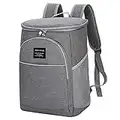 Mochila de refrigeración, con aislamiento, bolsa de picnic, bolsa de refrigeración: mochila térmica para mujer, hombre, gran capacidad, bolsa de almuerzo, kit de mochilas para camping (gris)