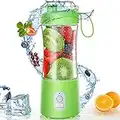 Portable Blender - Personal Size Blender Smoothies and Shakes USB Rechargeable Juicer Cup with 6 Powerful Blades Handheld Fruit Juicer 13oz Fruit Blender Mixer for Travel 380ML