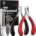 Toenail Clippers, Professional Nail Clippers for Thinck & Ingrown Nails, Upgraded Toe Nail Clippers for Men, Podiatrist Toenail Clippers Fingernail Clippers Wanmat