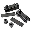 Glass Door Pivot Hinge, Satin Black, Pair